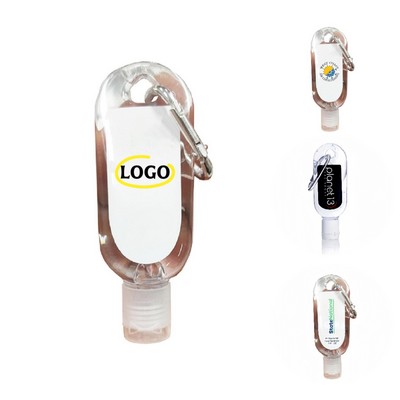 1 Oz. Antibacterial Hand Sanitizer Gel w/Carabiner