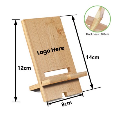 Premium Bamboo Phone Stand Holder