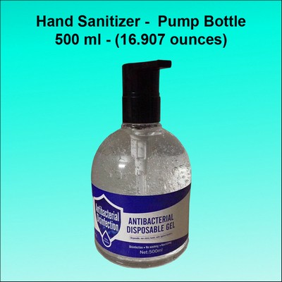 Hand Sanitizer Bottle - 500 Ml/16.97 Oz.