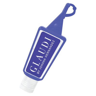 Clearance! 1 oz. 75% Bottle Antibacterial Hand Sanitizer Gel w/Silicone Keyring Clip